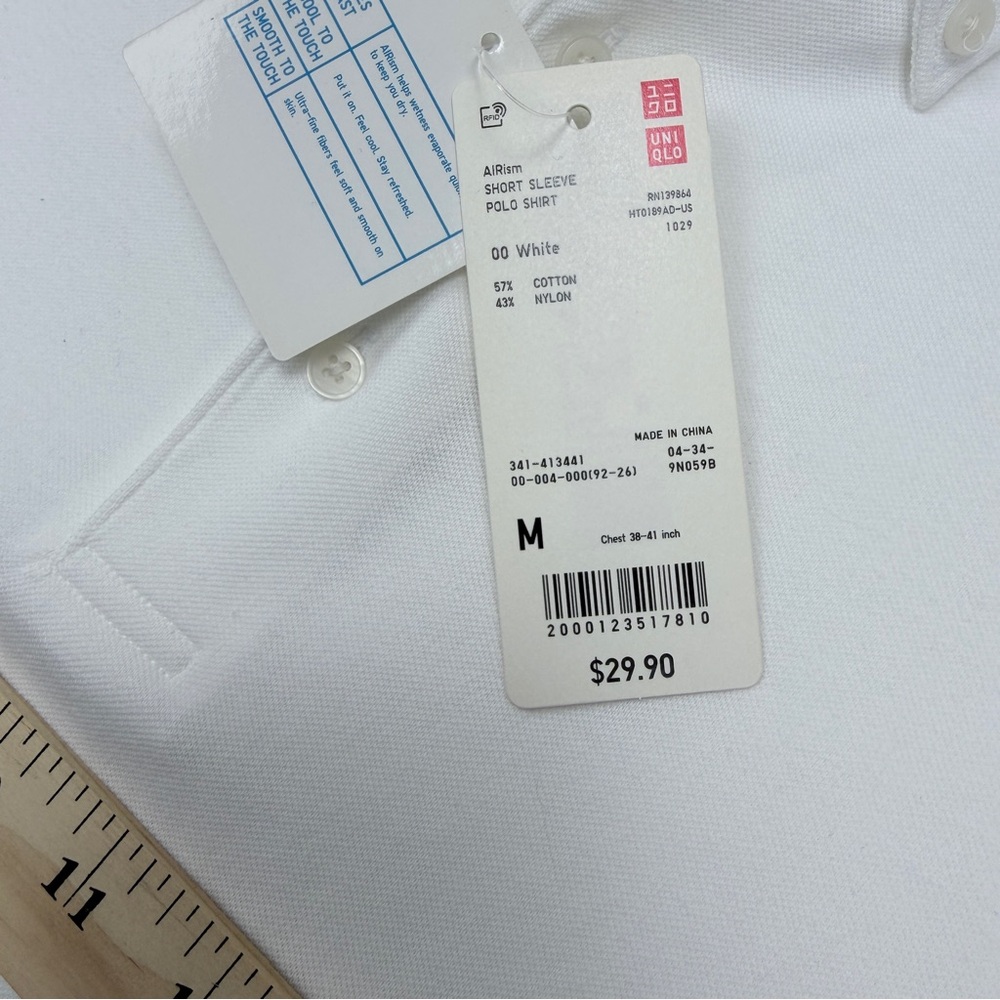 Uniqlo White Short Sleeve Polo Shirt - Picture 5 of 10